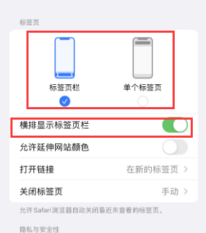 王五镇iPhone授权维修分享Safari浏览器如何切换标签栏位置 