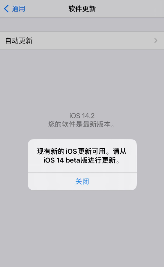 王五镇苹果手机维修分享iOS 14.2 反复出现更新提示，需等待苹果修复 